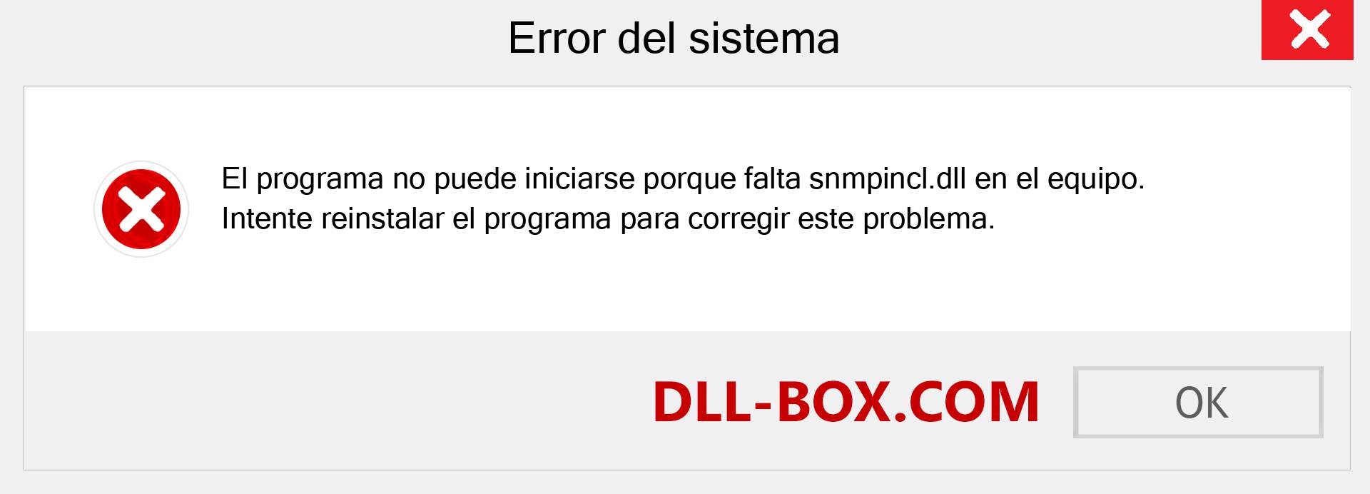 ¿Falta el archivo snmpincl.dll ?. Descargar para Windows 7, 8, 10 - Corregir snmpincl dll Missing Error en Windows, fotos, imágenes