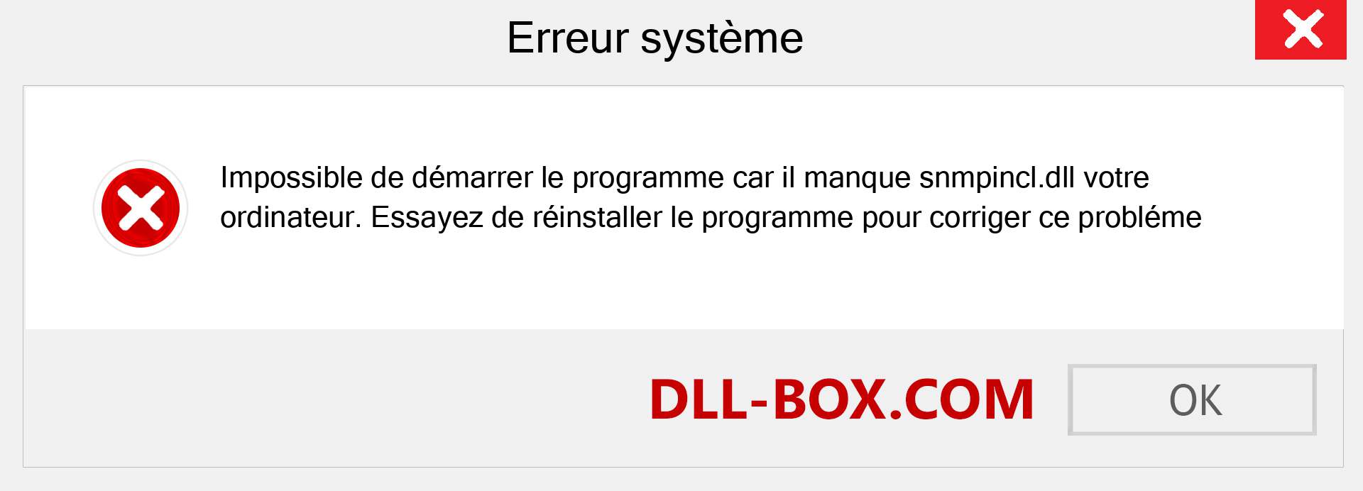 Le fichier snmpincl.dll est manquant ?. Télécharger pour Windows 7, 8, 10 - Correction de l'erreur manquante snmpincl dll sur Windows, photos, images