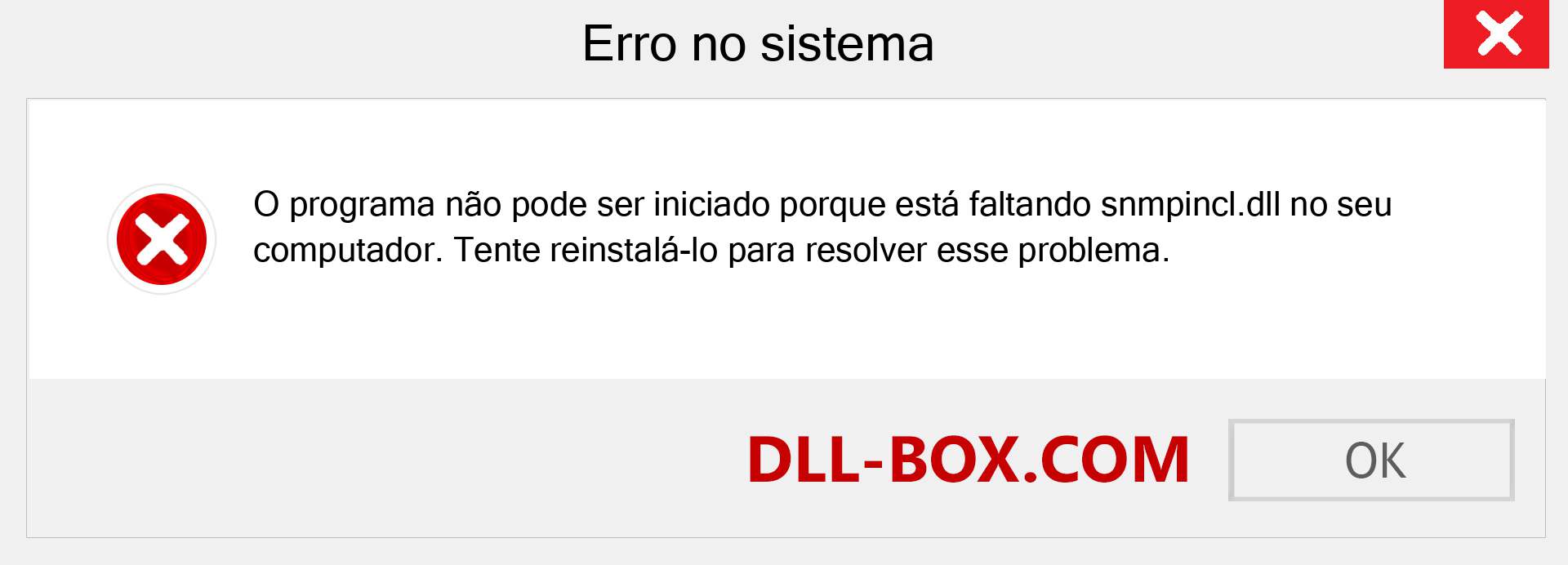 Arquivo snmpincl.dll ausente ?. Download para Windows 7, 8, 10 - Correção de erro ausente snmpincl dll no Windows, fotos, imagens